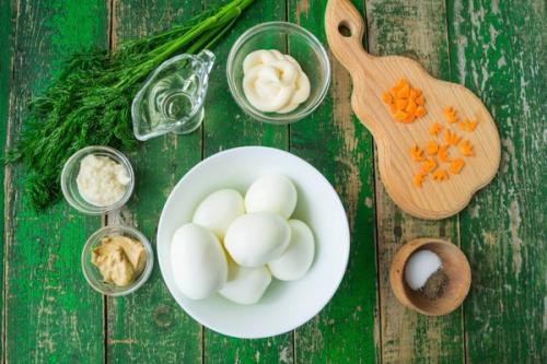 Фаршированные яйца в виде цыплят. 02