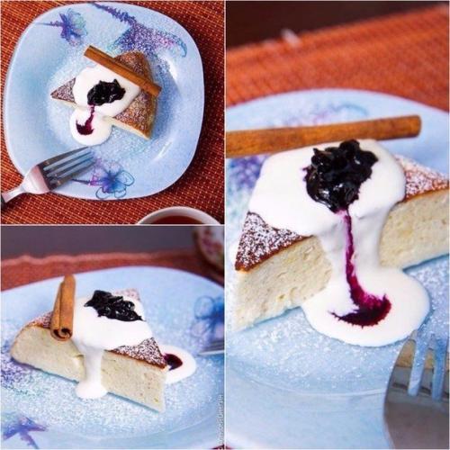 Творожная запеканка.  Количество порций: 4 шт.