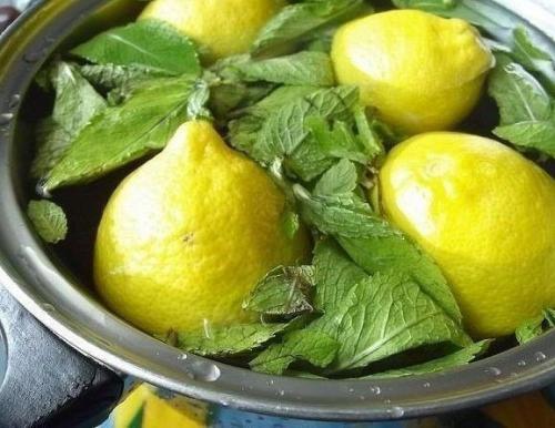 Мятный лимонад.  Ингредиенты: 04