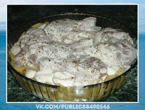 Безумно вкусно!  Картошка с куриными ножками в духовке. 03