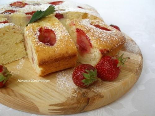 Пирог с клубникой. 

