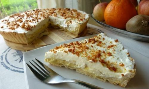 Легкий рецепт вкуснейшего бананового пирога.