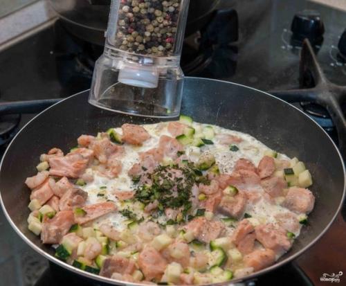 Паста с форелью. 06