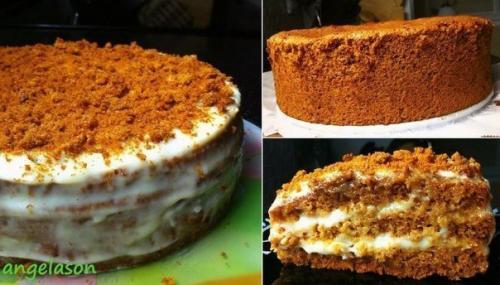 Торт медовый.  Автор: Анжела сон.