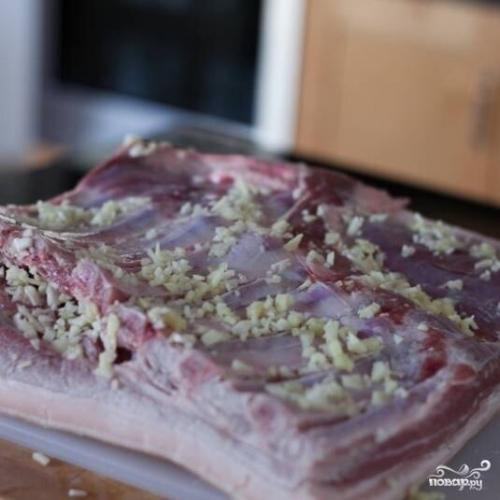 Свинина запеченная с чесноком. 03 Свинина запеченная с чесноком. 03