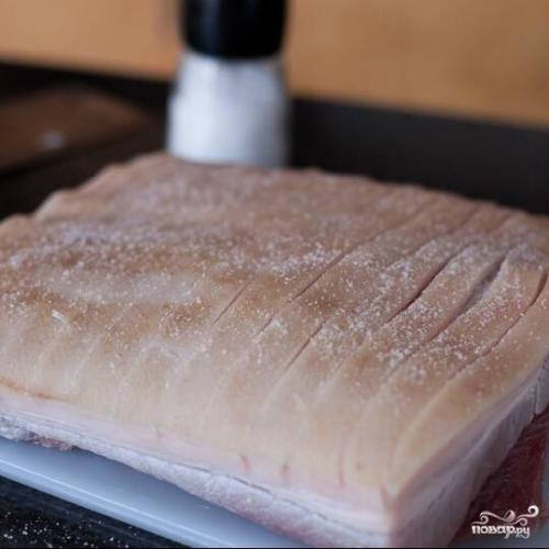 Свинина запеченная с чесноком. 01 Свинина запеченная с чесноком. 01