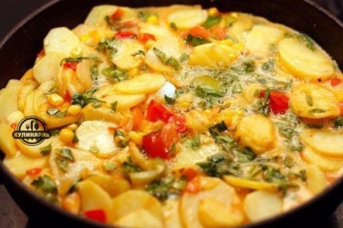 Испанская тортилья.  Ингредиенты: