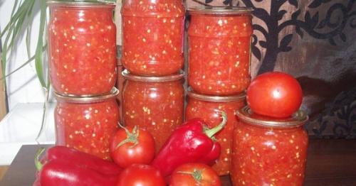 Заправка для борща из помидор и болгарского перца.