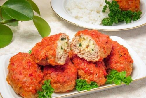 Зразы мясные в духовке.