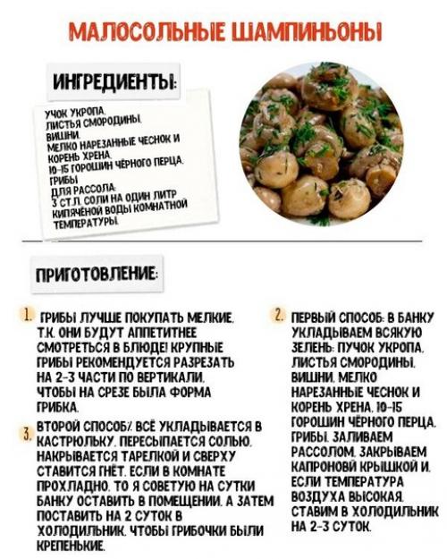 Малосольные шампиньоны - это очень вкусно!