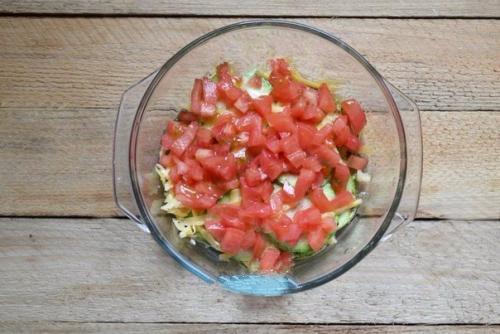 Запеканка из кабачков с помидорами и сыром. 05 Запеканка из кабачков с помидорами и сыром. 05