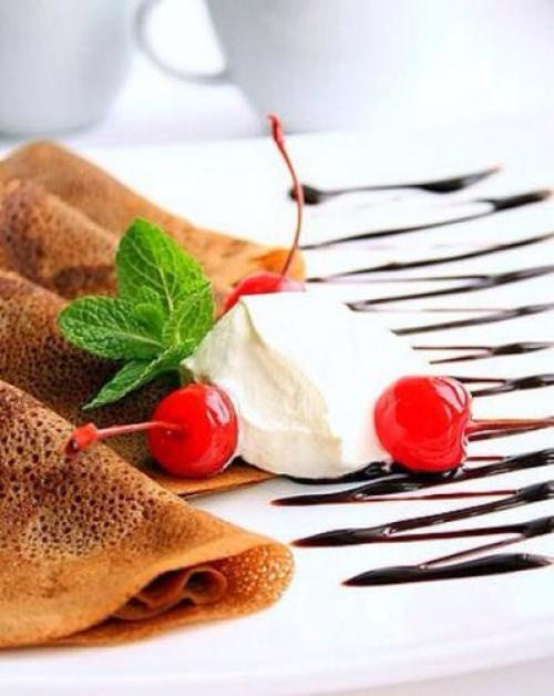 Шоколадные блинчики.  Ингредиенты.