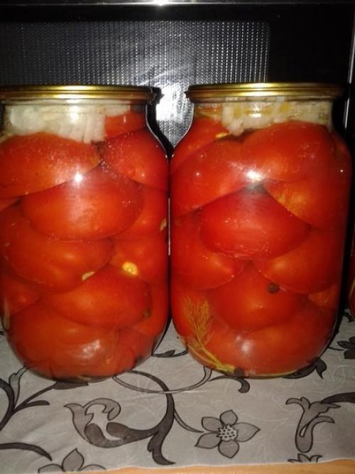 Помидоры - половинки - проверенный рецепт. 
