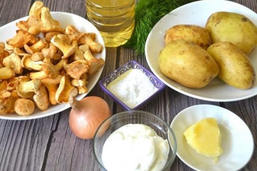 Лисички с картошкой в сметане. 01 Лисички с картошкой в сметане. 01