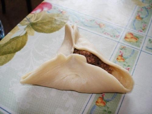 Cлоёная самса с мясом. 06