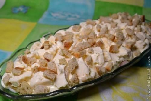 Салат с грибами и сыром Искушение. 06