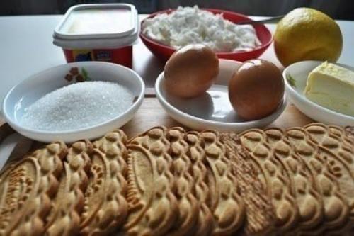 Домашний чизкейк.  Ингредиенты: 01