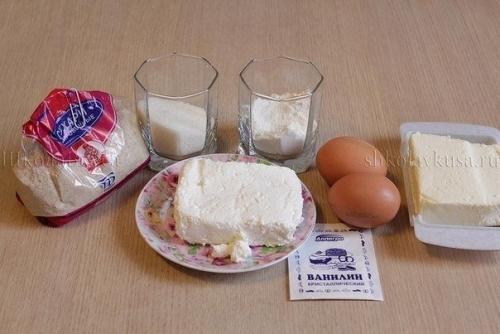 Творожная запеканка.  Ингредиенты: 01