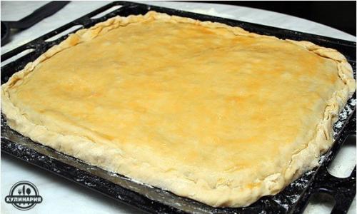 Пирог с сыром и мясом. 08