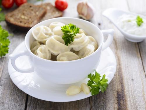 Домашние пельмешки с мясным фаршем.