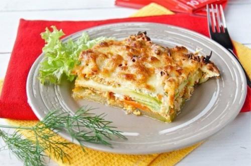 Лазанья из кабачков.