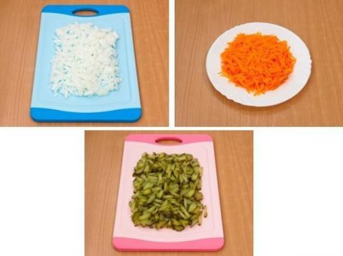 Рассольник.  Ингредиенты:  500 г говядины. 05