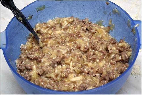 Пирог с сыром и мясом. 04