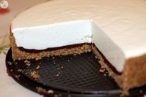 Воздушный творожный торт с шоколадом. 08