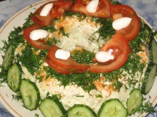 Рыбный тортик. Продукты: