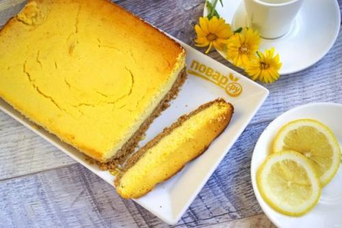 Ароматный лимонный чизкейк.


