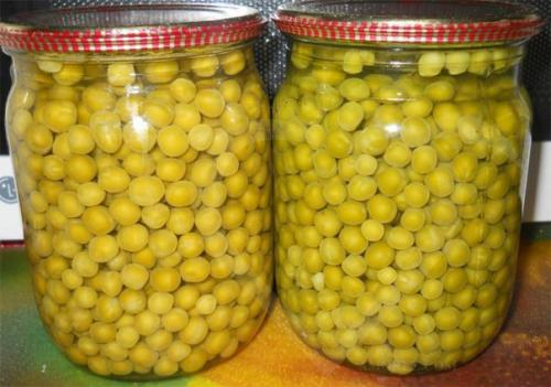 Салатный горошек консервированный.