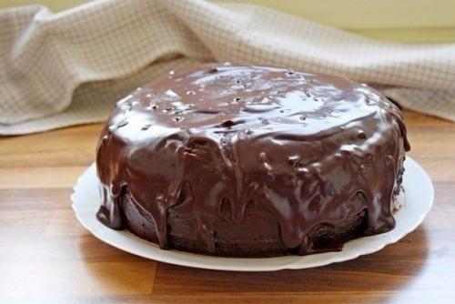 Шифоновый бисквит с вишней. 03