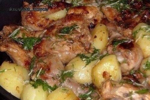 Курочка в кефире.