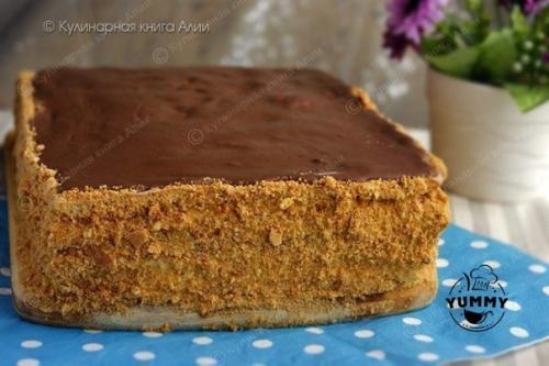 Медовое пирожное с начинкой. 05