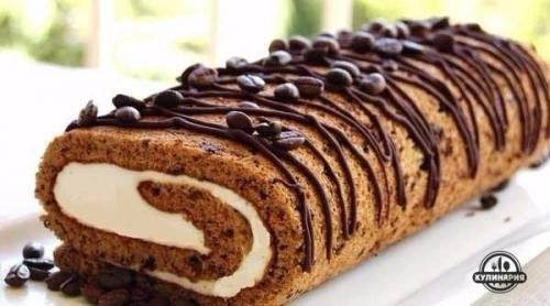 Топ - 5 рецептов вкуснейших домашних бисквитных рулетов. 04