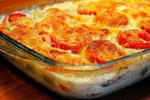 Запеканка из кабачков.