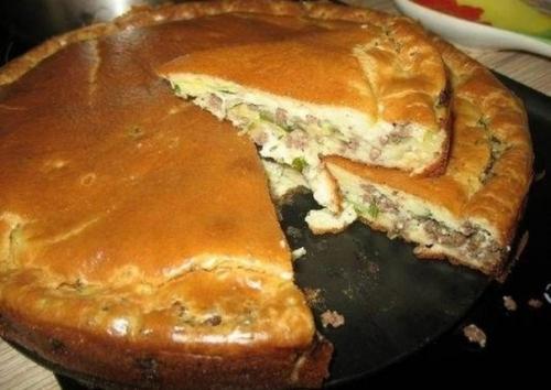 Супер нежный пирог с капустой и мясом. 01