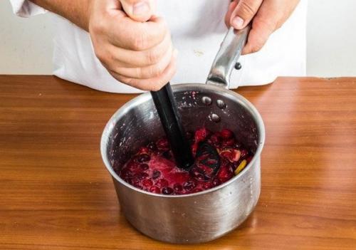 Открытый пирог с клюквой. 03