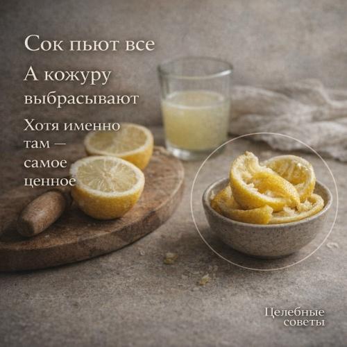 Выжимать из лимона только сок - значит выбрасывать 70% его пользы. 01