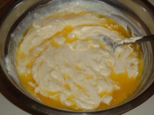Заливной пирог с зелёным луком и яйцом. 06