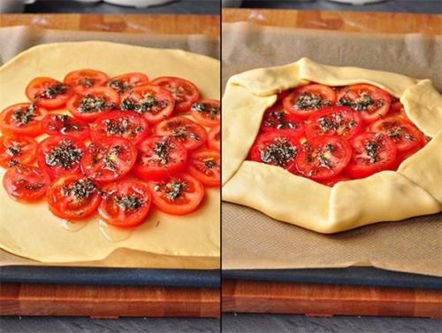 Деревенская галета с помидорами, моцареллой и тимьяном. 01