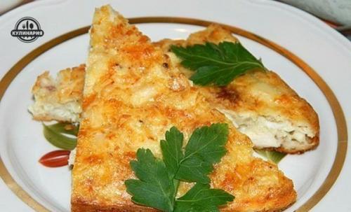 Лёгкая запеканка из куриной грудки.