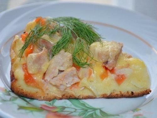 Пицца Быстрее Просто не Бывает, жаренная на сковороде.