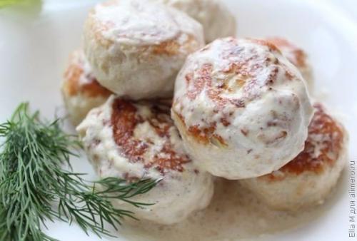 Куриные котлеты с творогом.