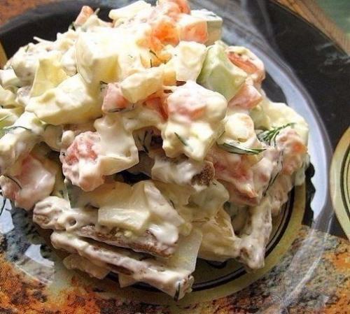 Салат с сёмгой?