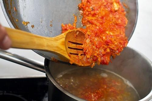 Чечевичный суп с томатами. 04