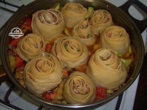 Ленивые манты.  Ингредиенты: