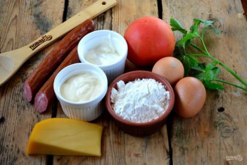 Пицца моментальная.  Ингредиенты: 01