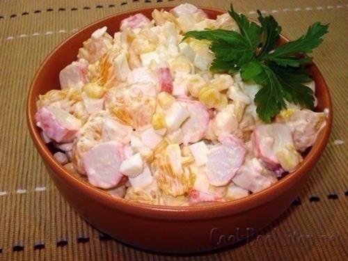Салат по-королевски.  Ингредиенты: