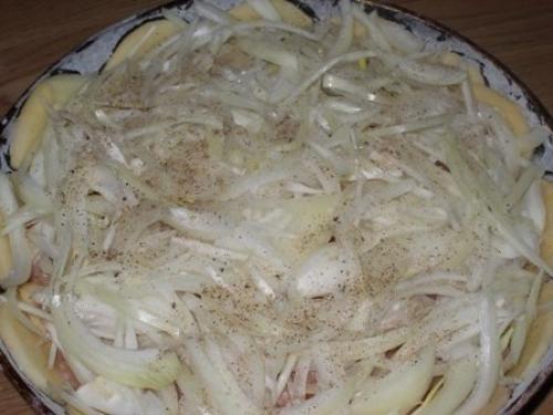 Пирог с курицей и грибами. 03